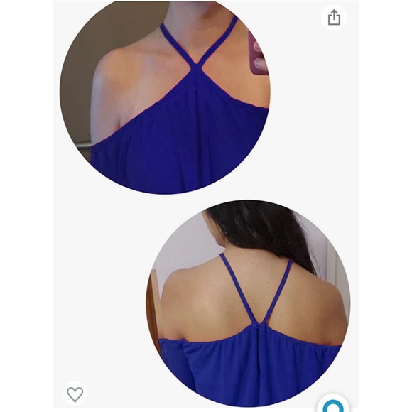 Women's Spaghetti Halter Off The Shoulder Blouse Long Sleeve Shirt Tops - Picture 4 of 4